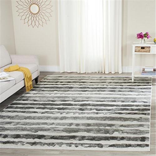 Adirondack Ivory/Charcoal Large Rectangle Rug-Color:Ivory/Charcoal,Shape:Small Rectangle,Size:3'*5'